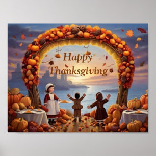 Poster L'arrivée de l'affiche de Thaksgiving