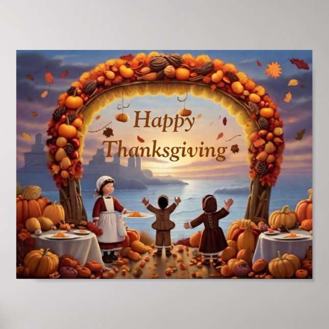 Poster L'arrivée de l'affiche de Thaksgiving (Devant)