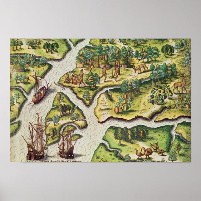 Poster L'arrivée des Français à Port Royal (Devant)