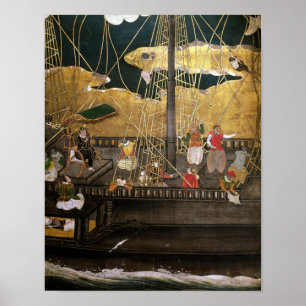 Poster L'arrivée des Portugais au Japon