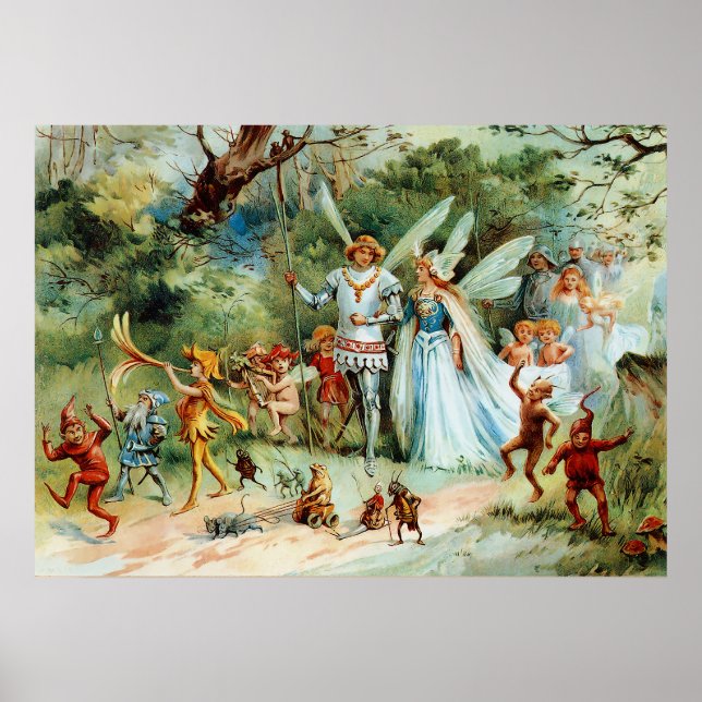 Poster L'arrivée du roi et de la reine des fées (Devant)