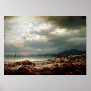 Poster Lars Hertervig Coastal Landscape
