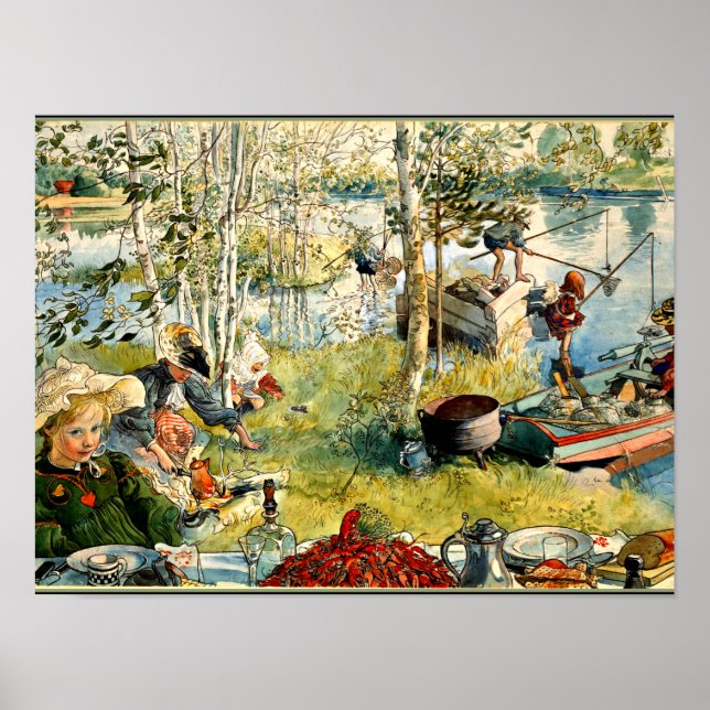Poster Larsson - Cray Fishing (Devant)