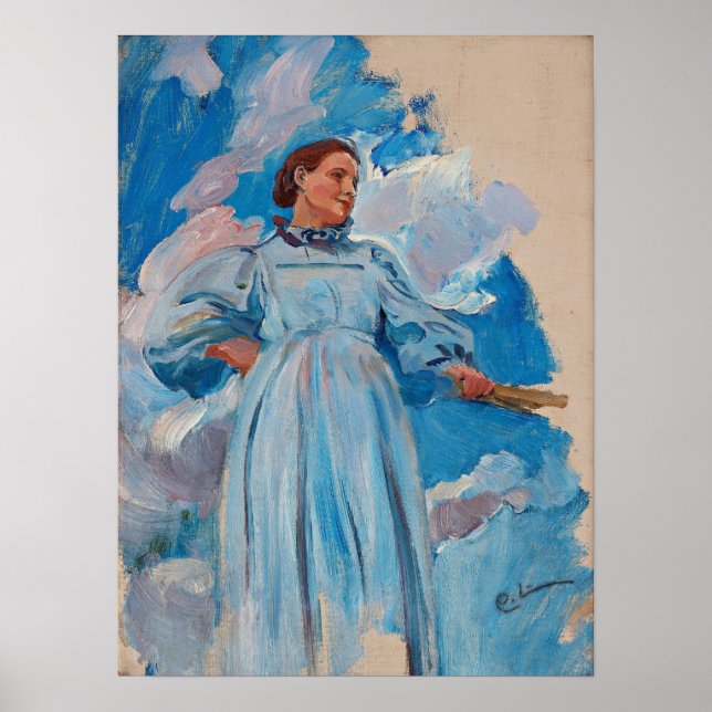 Poster Larsson - Figure D'Une Femme Et Ciel (Devant)
