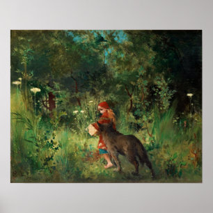 Poster Larsson - Le Petit Chaperon Rouge 1881