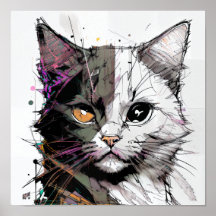 L'art Abstrait d'un chat