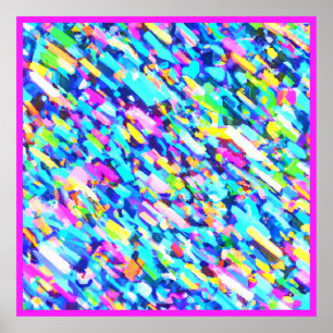 Poster L'art Abstrait en arc-en-ciel