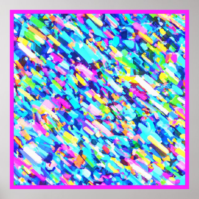 Poster L'art Abstrait en arc-en-ciel (Devant)