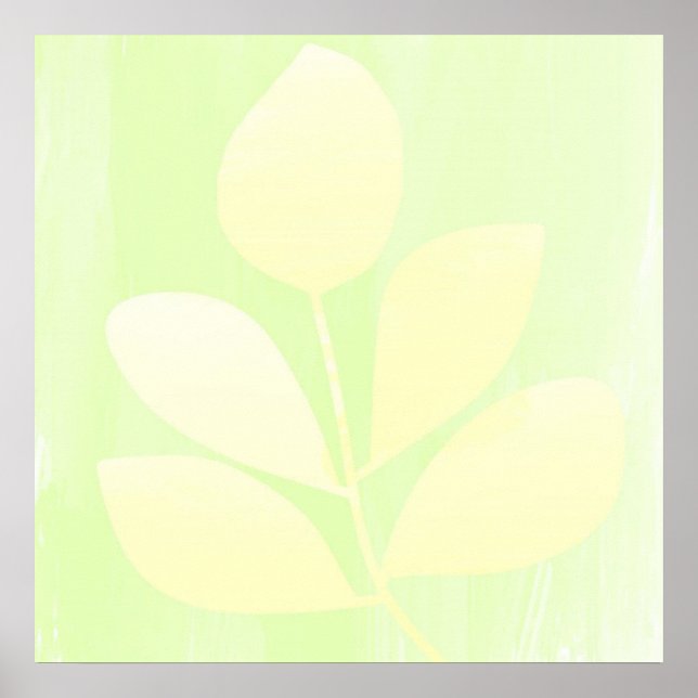 Poster L'art abstrait feuille (Devant)