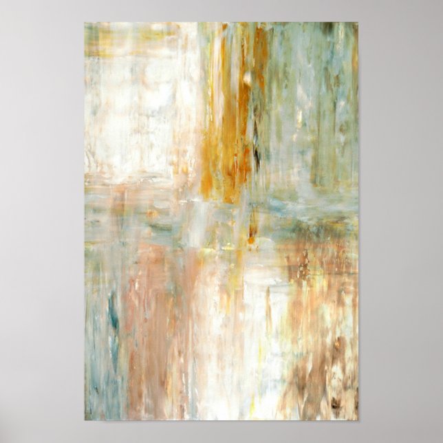 Poster L'Art Abstrait Vert "Café" (Devant)