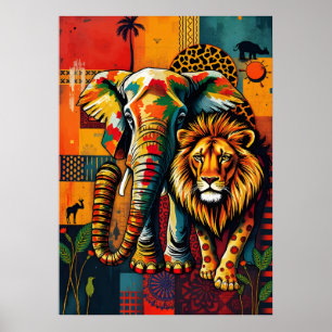 Poster L'art animalier africain de la faune