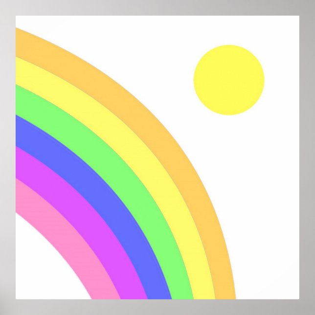 Poster l'art arc-en-ciel coloré (Devant)