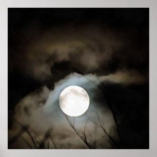 Poster L'art céleste de la lune d'hiver