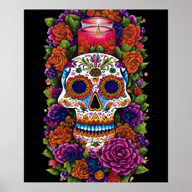 Poster L'art crâne à sucre - Célébrer Dia de los Muertos (Devant)