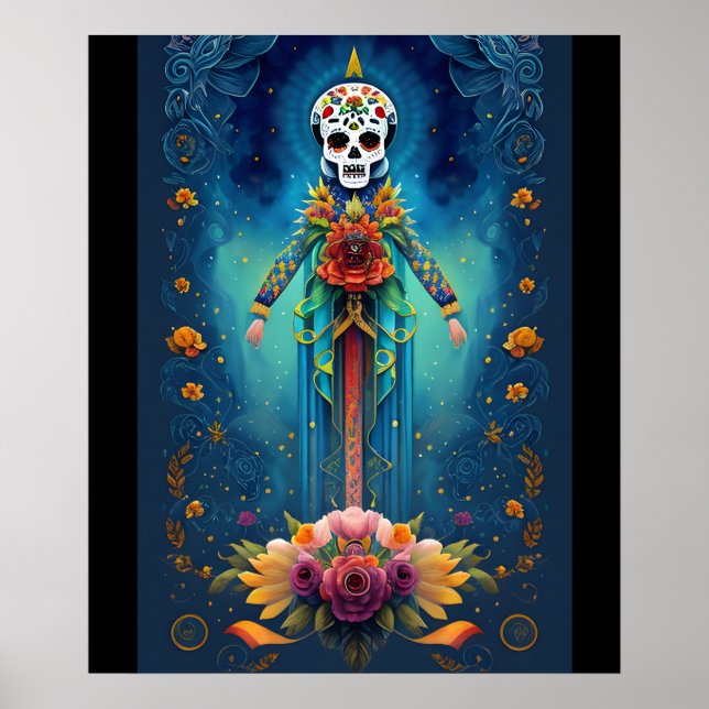 Poster L'art crâne au sucre - Hommage à la tradition mexi (Devant)