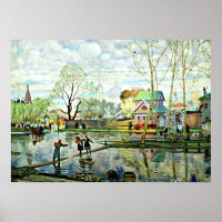 L'art de Boris Kustodiev : Printemps, peinture de
