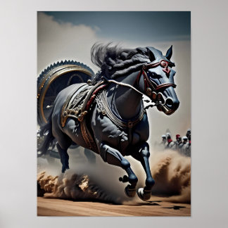 Poster L'art de la carte Chariot Tarot