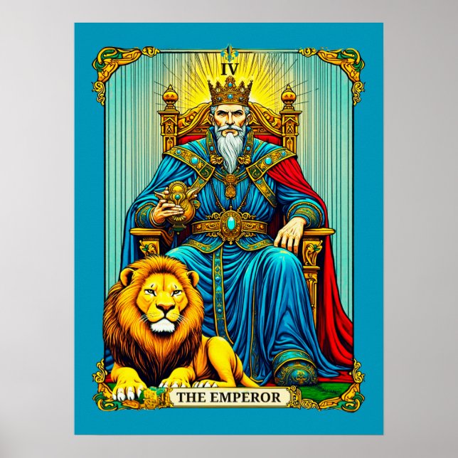 Poster L'art de la carte Tarot Empereur (Devant)
