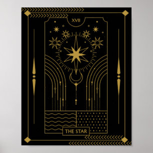 Poster L'art de la carte tarot Star, Celestial