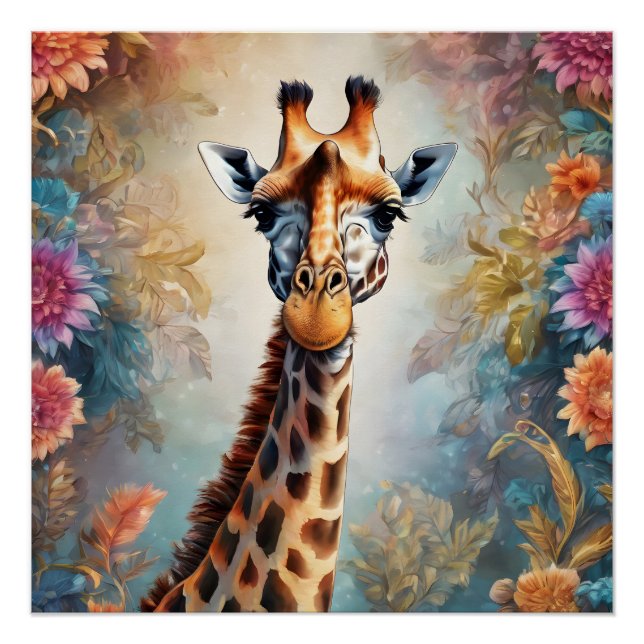 Poster L'art de la girafe Zahra (Devant)