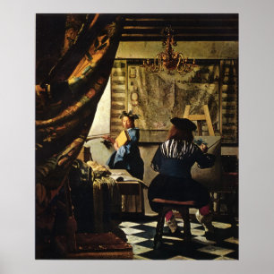 Poster L'art de la peinture de Johannes Vermeer vers 1668