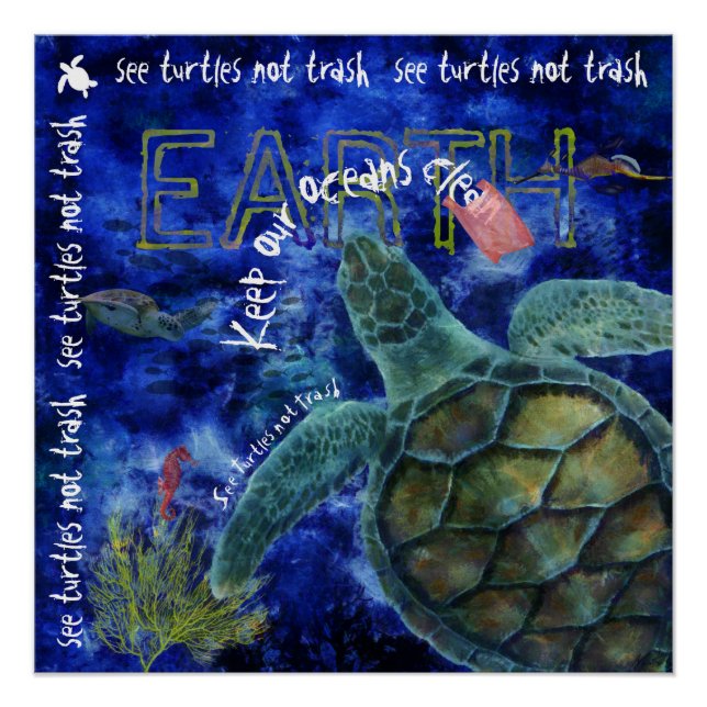 Poster L'art de la tortue marine (Devant)