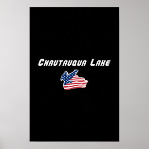Poster L'Art de l'Aigle Patriotique du Lac Chautauqua New