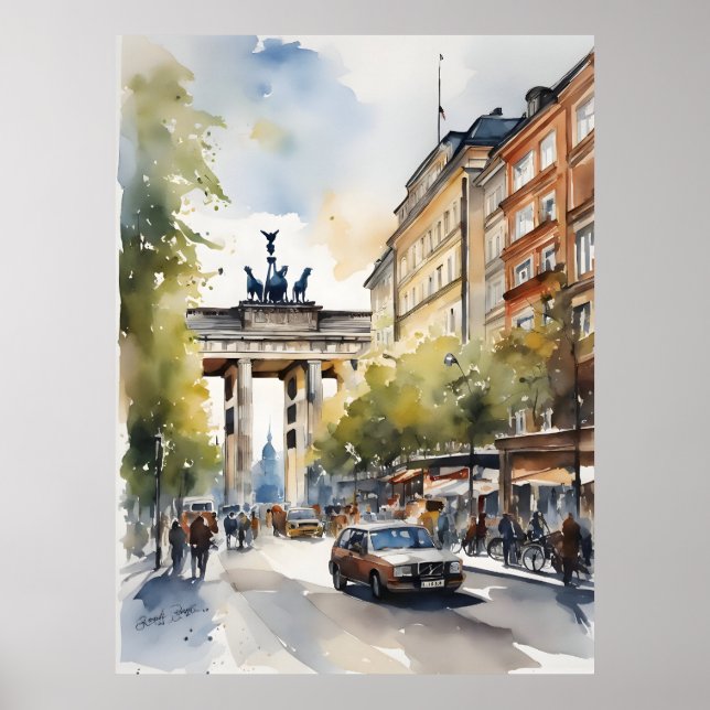 Poster L'art de l'aquarelle à Berlin (Devant)