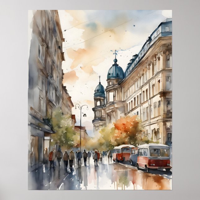 Poster L'art de l'aquarelle à Berlin (Devant)