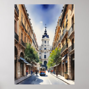Poster L'art de l'aquarelle à Madrid