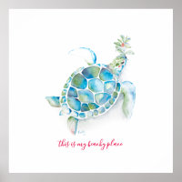 L'art de l'aquarelle de la grande tortue de mer