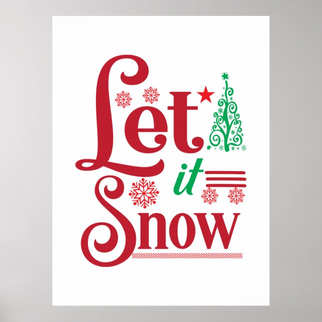 Poster L'art de Noël, la neige (Devant)
