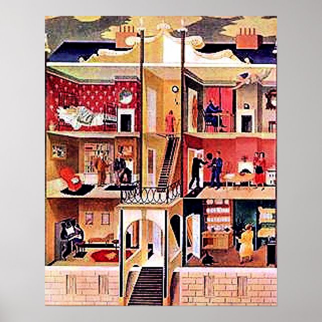 Poster L'art de Ravilious, La Maison d'hôtes (Devant)