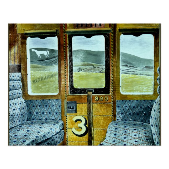 Poster l'art d'Eric Ravilious, Paysage ferroviaire, (Devant)