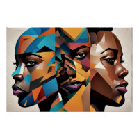 L'art des femmes noires afro-américaines triples