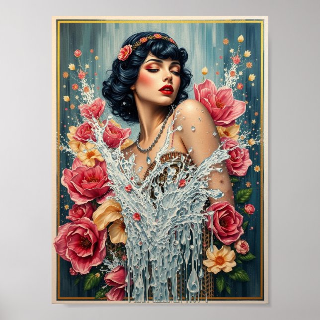 Poster L'art des filles et des fleurs (Devant)