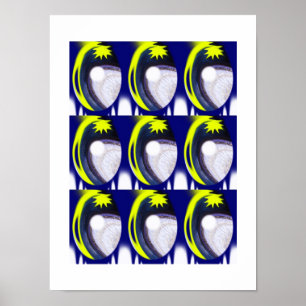 Poster L'art des lunes et des étoiles
