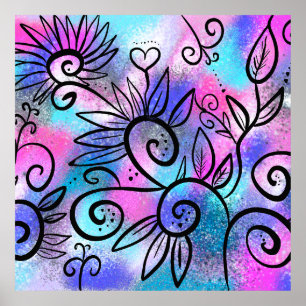 Poster L'art des oiseaux amusant