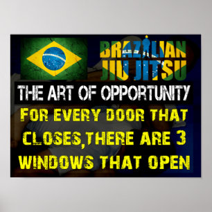 Poster "L'art des opportunités" Brésilien Jiu Jitsu Impri