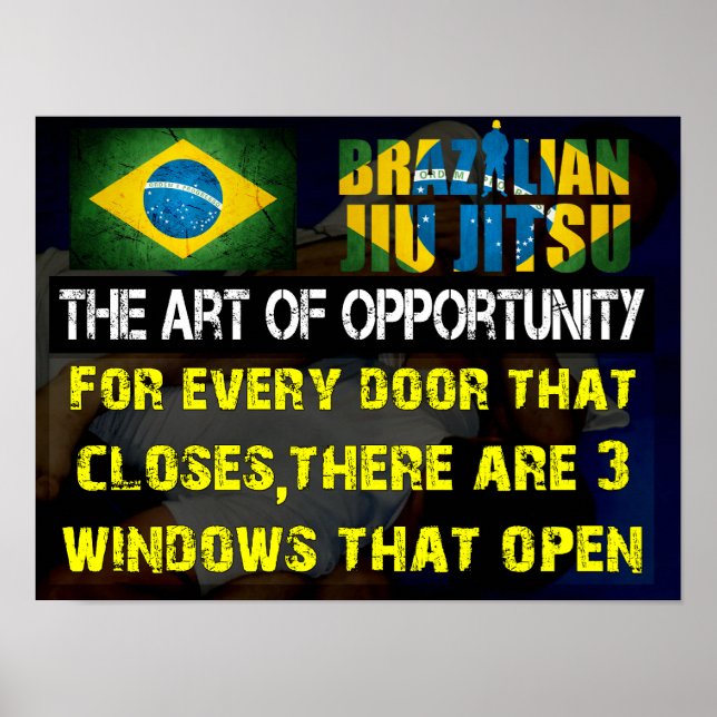 Poster "L'art des opportunités" Brésilien Jiu Jitsu Impri (Devant)
