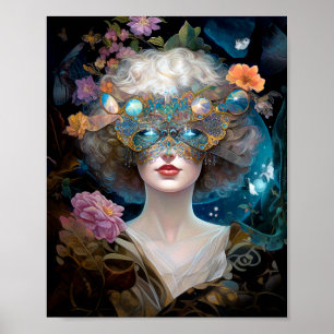 Poster L'art d'Imaginaire de la dame masquée