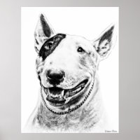 L'art du chien de Cute Bull Terrier