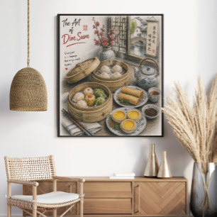 Poster L'Art du Dim Sum Thé Chinois Traditionnel