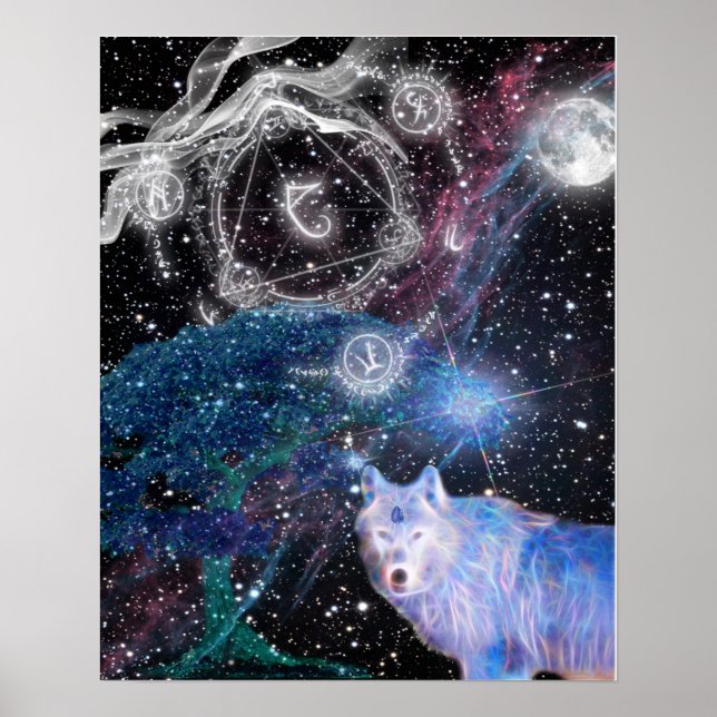Poster L'art du loup surréaliste (Devant)