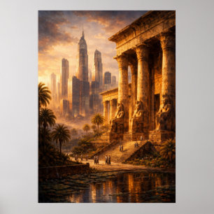 Poster L'art du paysage futur de l'Égypte antique