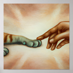 Poster L'art du portrait de chat créé par Dieu