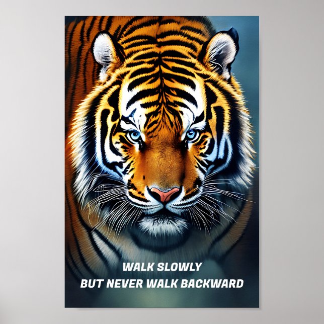 Poster L'art du tigre motivant (Devant)