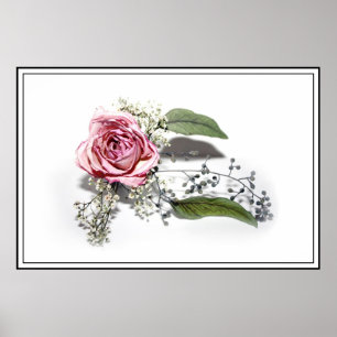 Poster L'art du vieillissement gracieusement - Une rose r