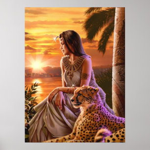 Poster L'art en toile "coucher du soleil sur le Nil"