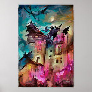 Poster L'art et l'affiche d'imaginaire du CHÂTEAU ÉTRANGE